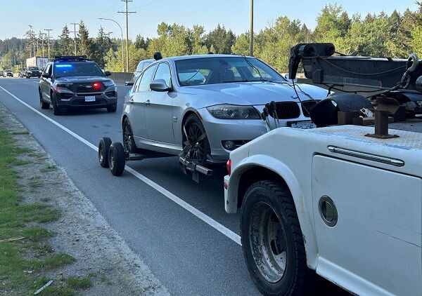 Nanaimo driver has car impounded, fined for excessive speeding near Ladysmith