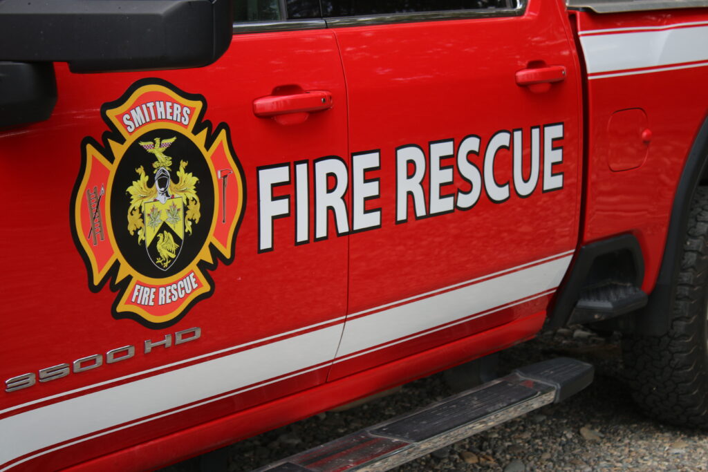 Smithers fire responds to a blaze on Ebenezer flats