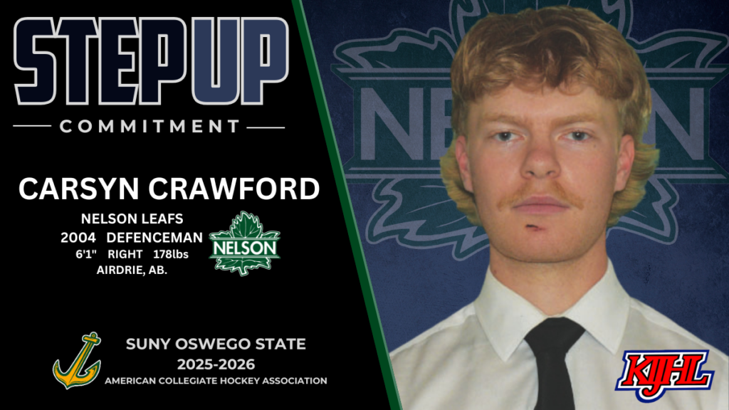 Leafs’ Crawford joins ACHA’s Oswego State Lakers
