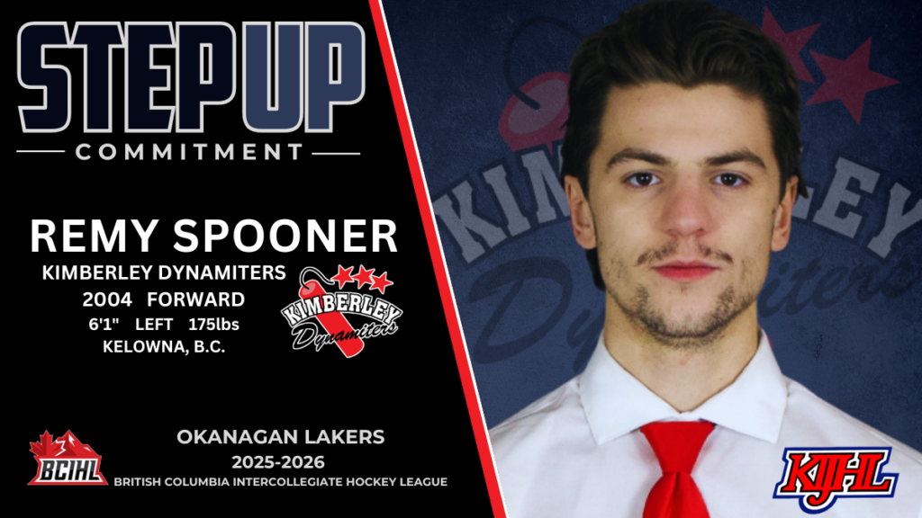 Dynamiter’s Spooner commits to Okanagan Lakers