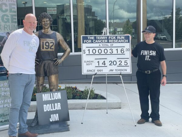 Jim Terrion celebrated in PG for passing $1 million goal for Terry Fox Foundation