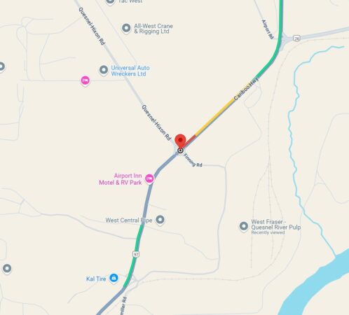 Commercial blaze in Quesnel shuts down Highway 97