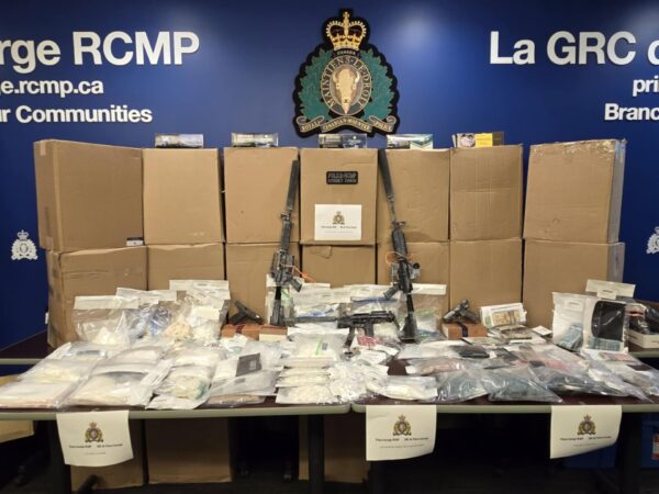 PG Mounties uncover drugs, cash and weapons during weekend raid