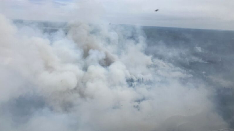 Kiskatinaw River Wildfire being held