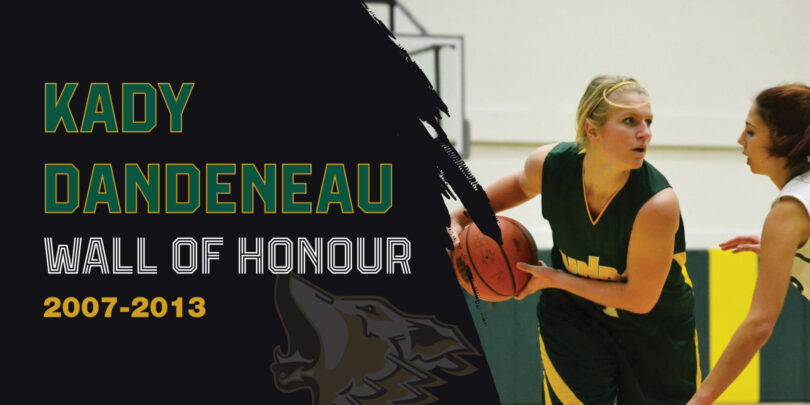 Kady Dandeneau takes her place on UNBC Timberwolves Wall of Honour