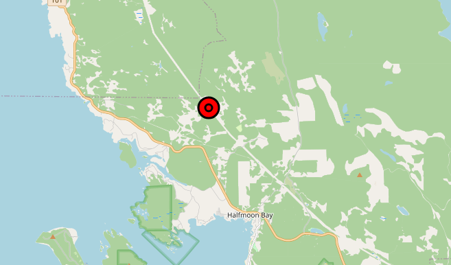 Out of control wildfire discovered north of Halfmoon Bay, BC Wildfire Service