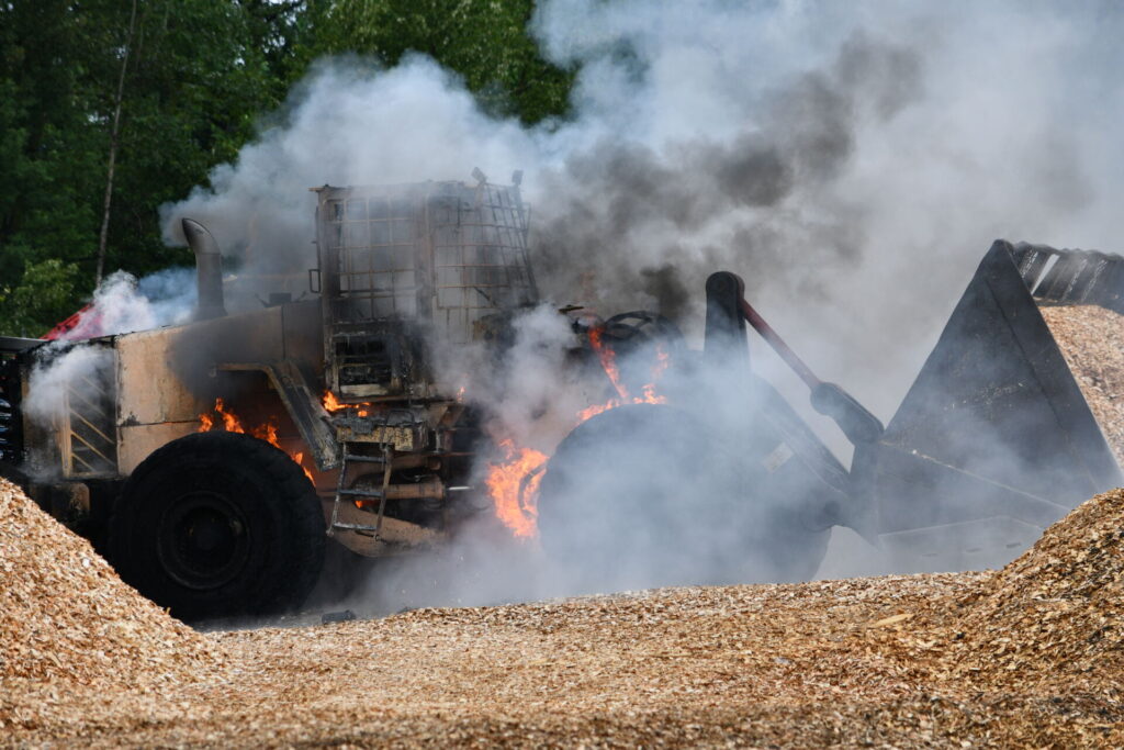 Loader Fire in Quesnel