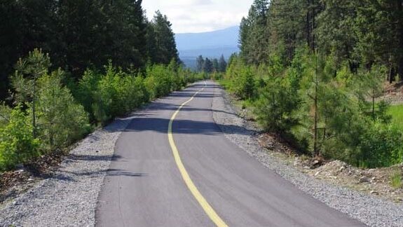 Crews removing brush piles along Rails to Trails