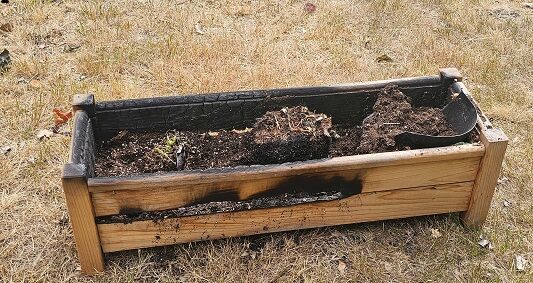RCMP look for suspect after porch planter set on fire 