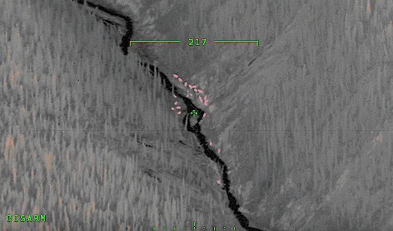 Comox search and rescue aircraft perform night rescue near Fort Nelson