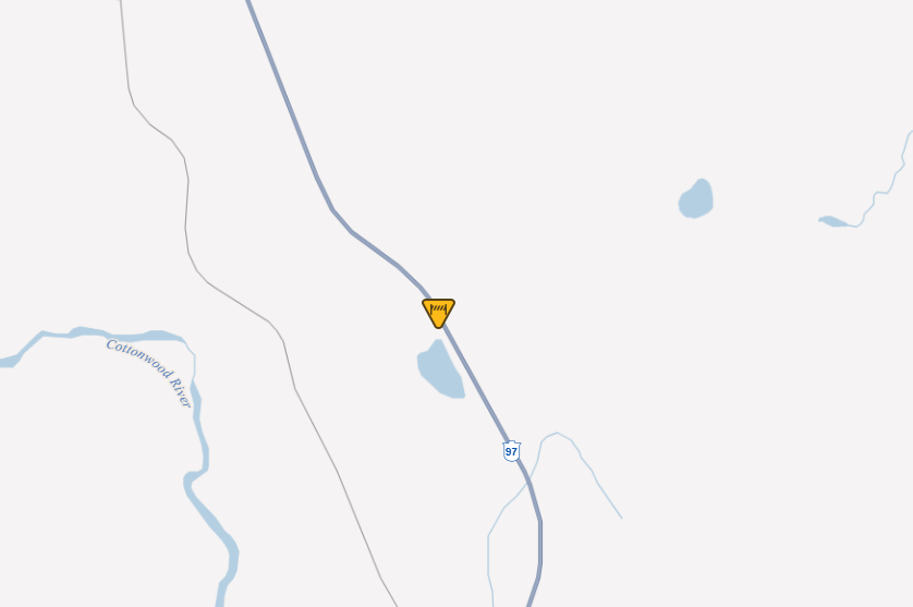 Expect Slight Delays along Hwy 97 North of Quesnel