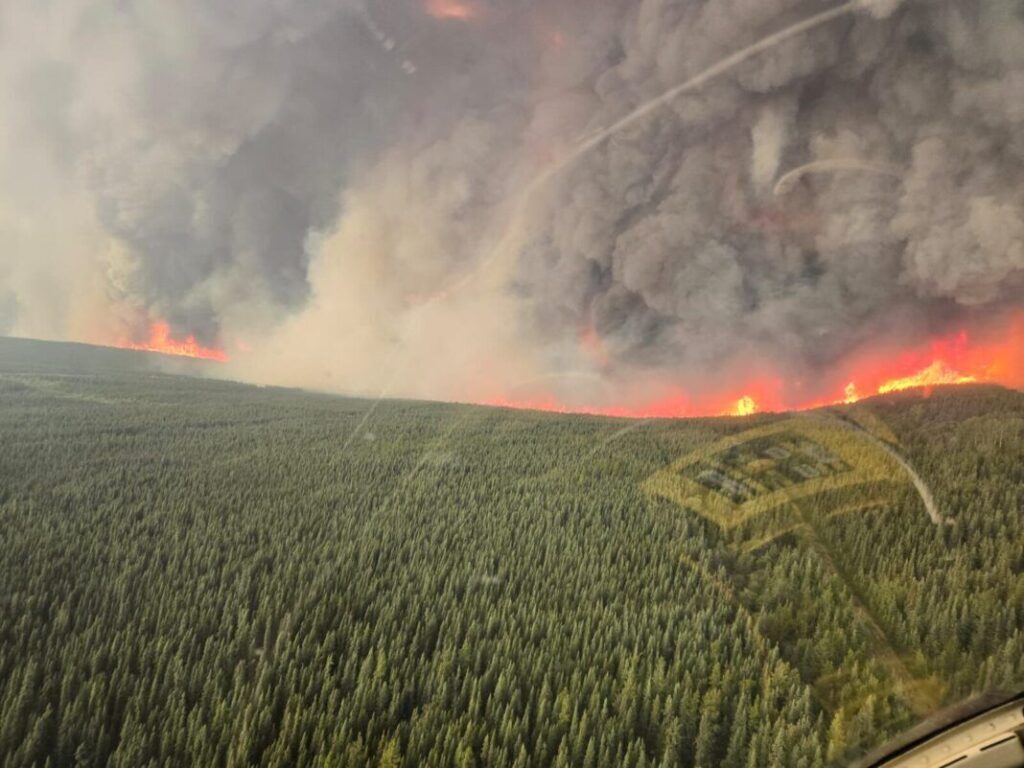 Wildfire crews bracing for a change of conditions in the Peace Region