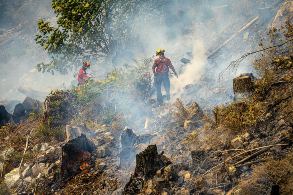 BC Hydro works to restore power in Bamfield as crews mop up Mount Underwood fire