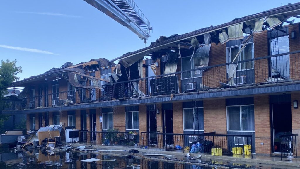 Reception centre set up after Radium fire