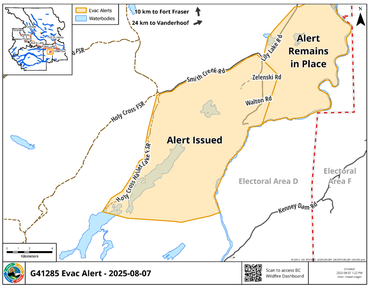 Dorman Lake wildfire evacuation order downgraded