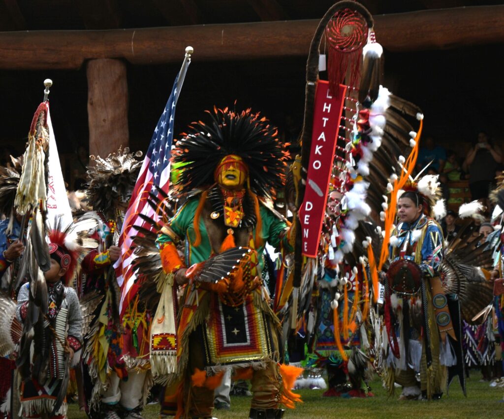 A Grand Entry to a Historic Lhtako Dene Pow Wow