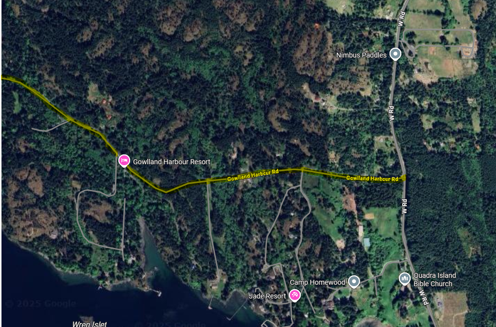 Partial road closure on Gowlland Harbour Road, Quadra Island scheduled for September 2