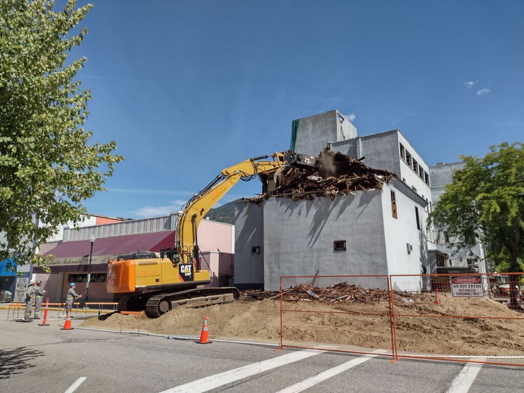 Demolition underway on historic Trail buildings