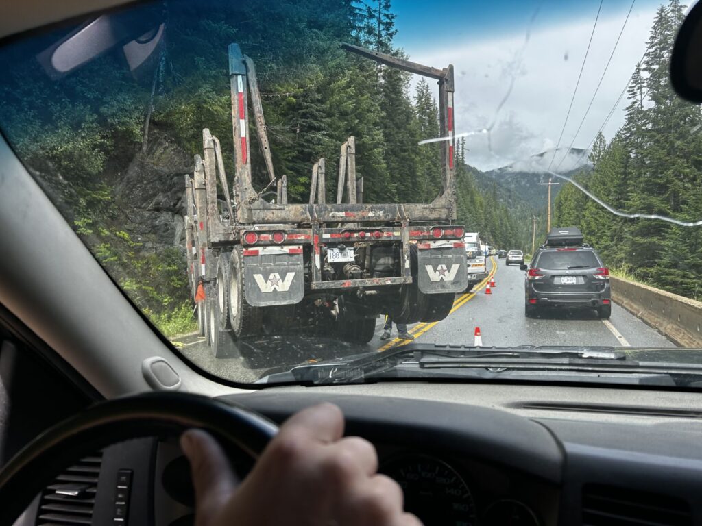 Semi-trailers crash on Highway 6 between Nelson and Ymir