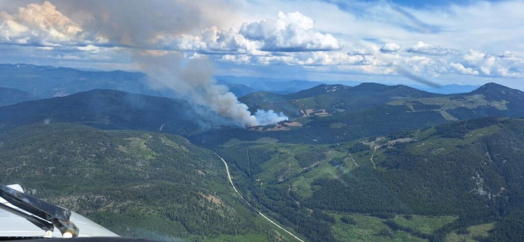 Wildfire west of Castlegar sits at 6.9 hectares