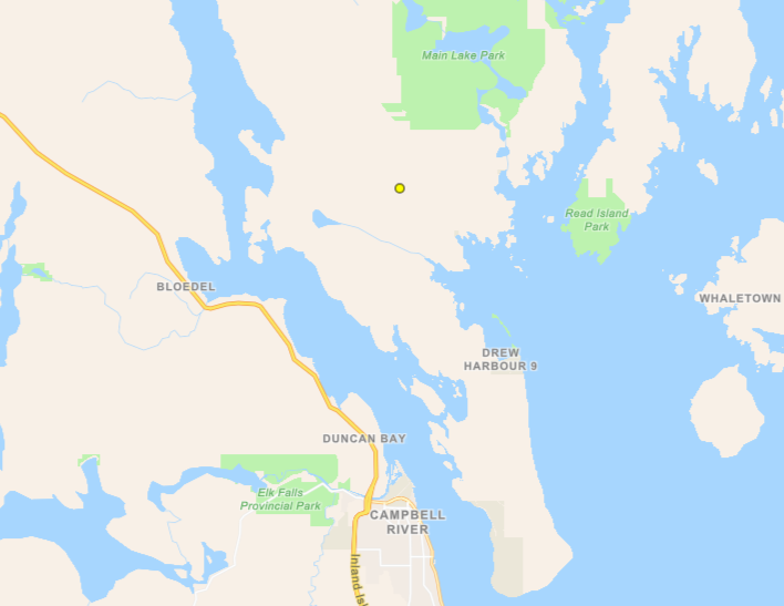 Wildfire on Quadra Island being held