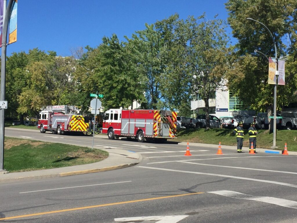 RCMP & Williams Lake Fire Department on scene in the courthouse area