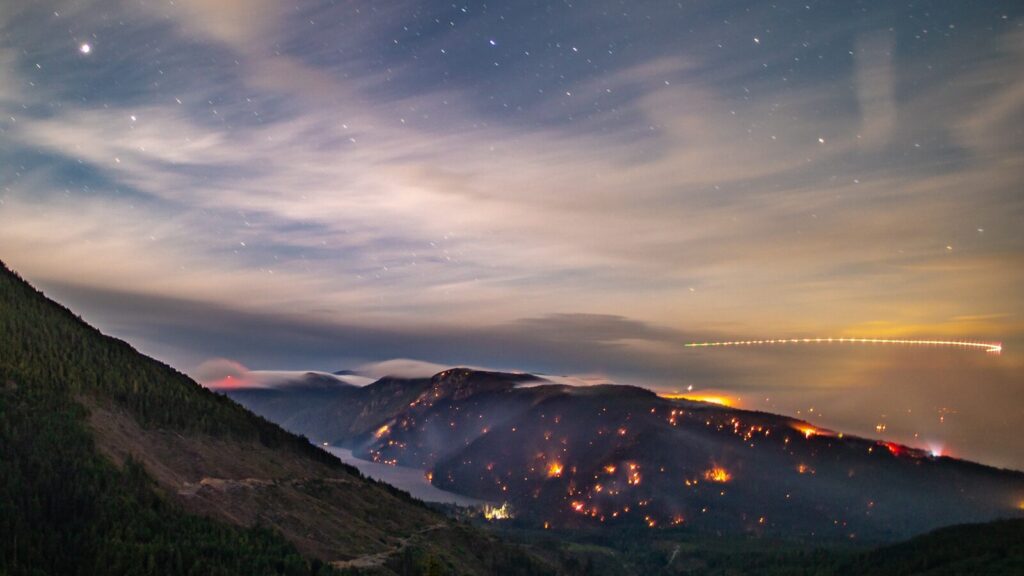 Wesley Ridge becomes fire of note, showers forecast for area Wednesday