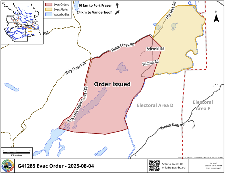 Evacuation Order issued near Dorman Lake wildfire