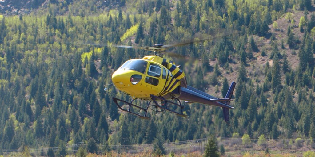 FortisBC is flying low, inspecting gas lines via helicopter in the Campbell River area