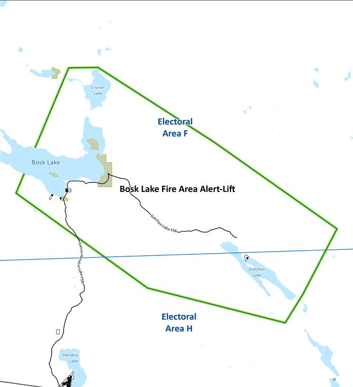 Bosk Lake Fire Area Alert lifted