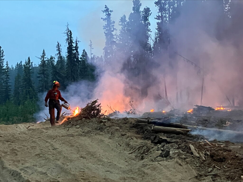 Smokey Creek Wildfire North of Tatla Lake being held