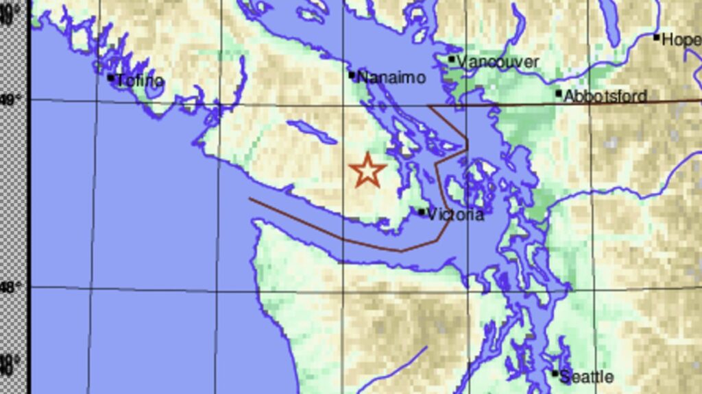 Early morning quake near Shawnigan Lake