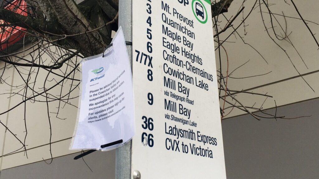 Cowichan Valley transit strike ending