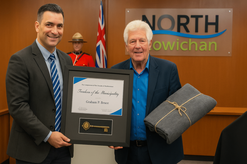 Former North Cowichan mayor receives Freedom of the Municipality award
