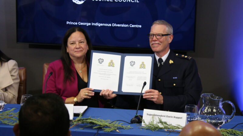 BC First Nations Justice Council, PG RCMP sign agreement at opening of Indigenous Diversion Centre