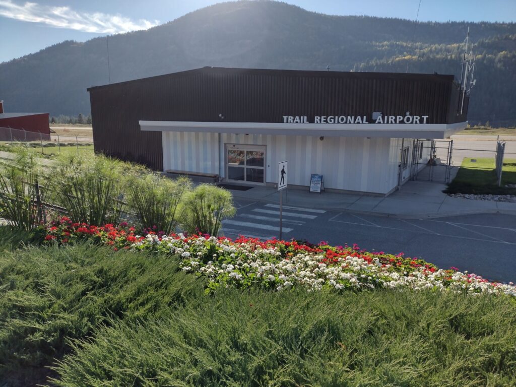 Passenger loads up at Trail airport in February