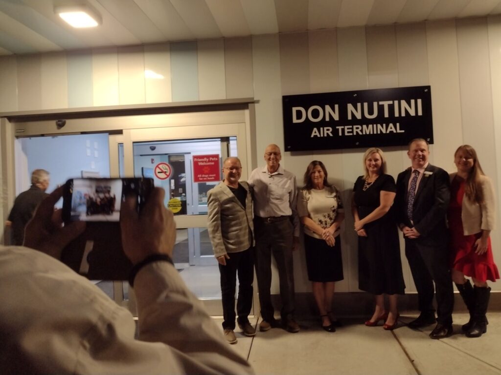 Trail airport terminal named in honour of Don Nutini