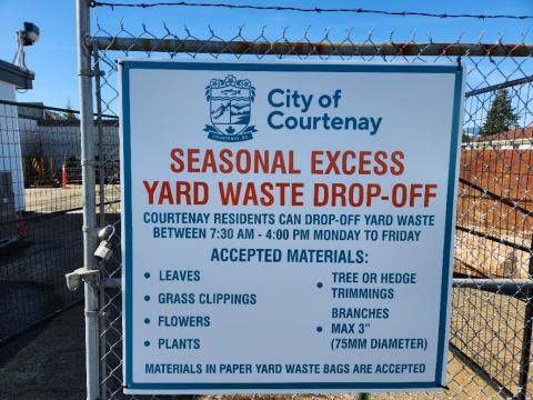 Fall yard waste drop-off returning to Courtenay in November