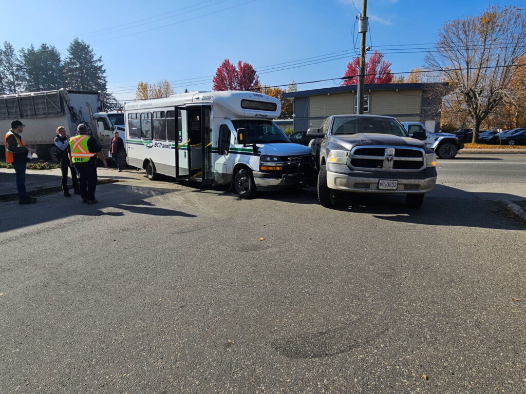 Three vehicle MVI sends bus passenger to hospital