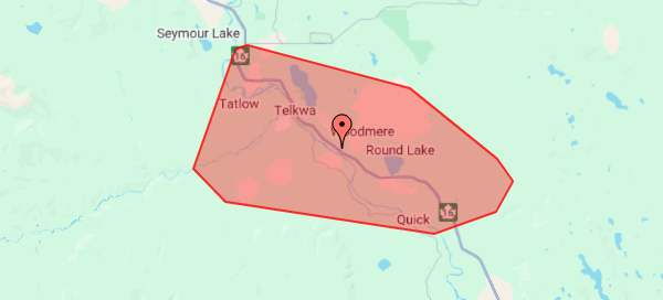 Telkwa residents experiencing a power outage