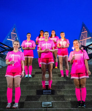 T-Wolves WSOC unveil Pink kits for Kick for the Cure Night