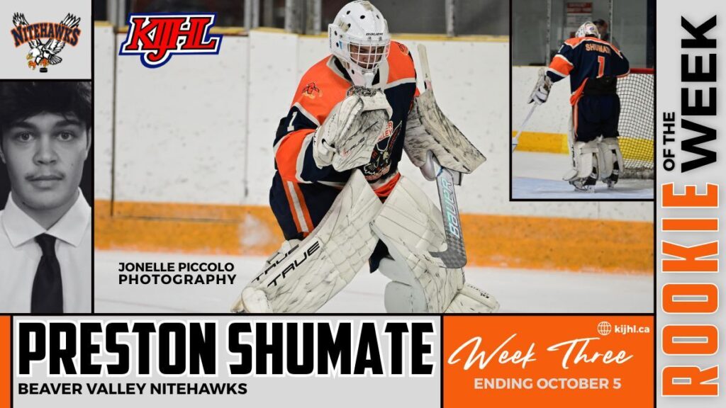 Beaver Valley’s Preston Shumate named KIJHL rookie of the week