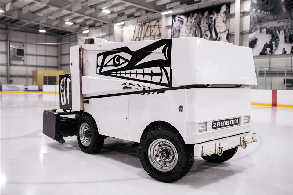 Nanaimo unveils new Snuneymuxw art on Zamboni
