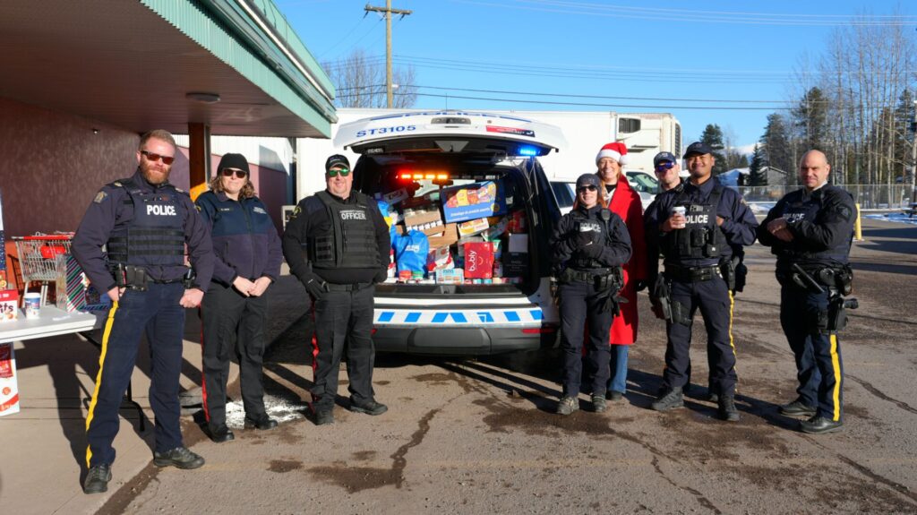 Smithers RCMP cruiser filled with non-perishable food donations