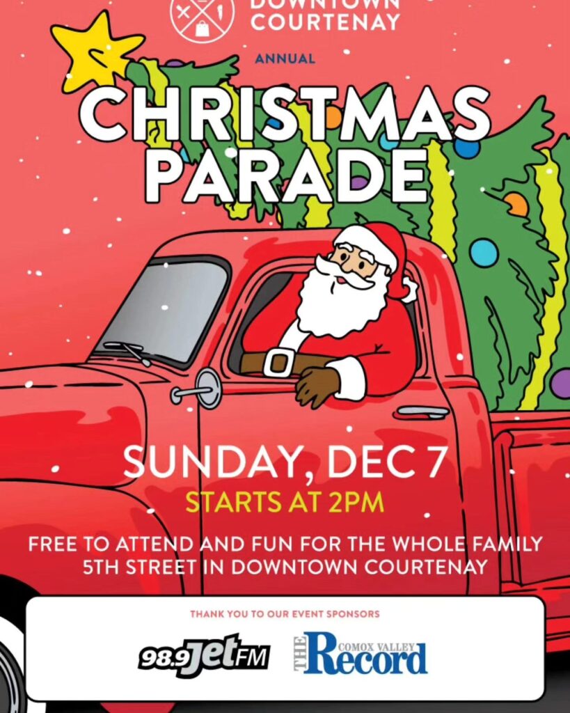 Downtown Courtenay Christmas Parade returns Sunday