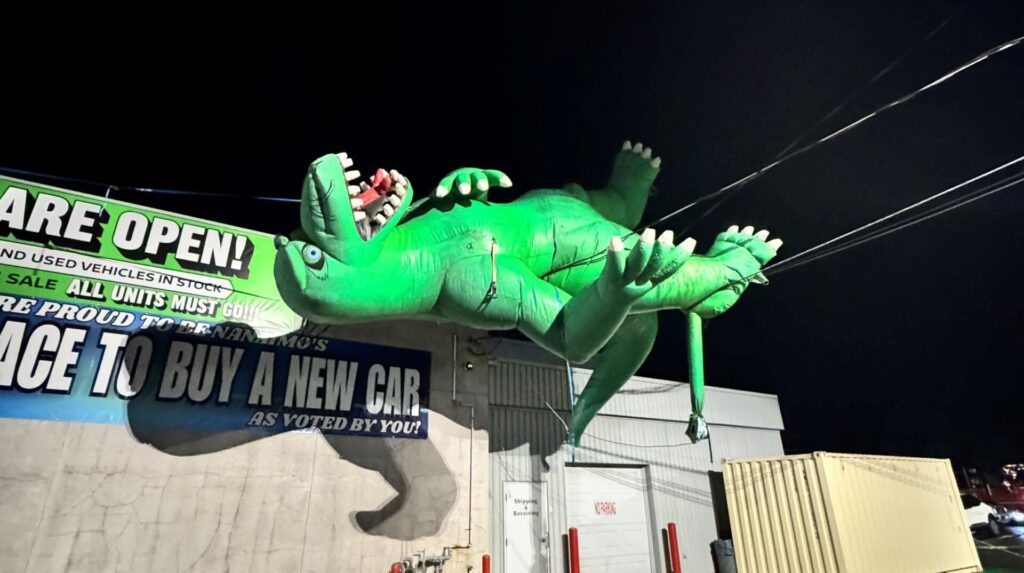 Inflatable Godzilla incident in Nanaimo lands atop BC Hydro’s memorable outage list