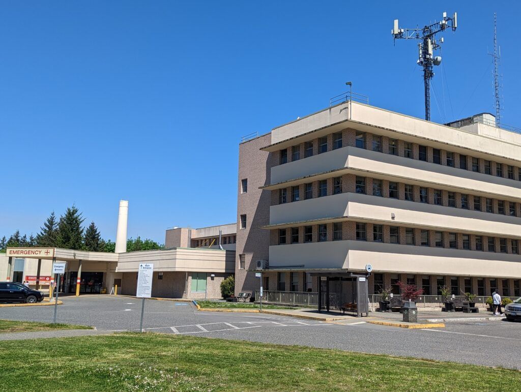 Emergency department entrance temporarily relocated at Cowichan District Hospital