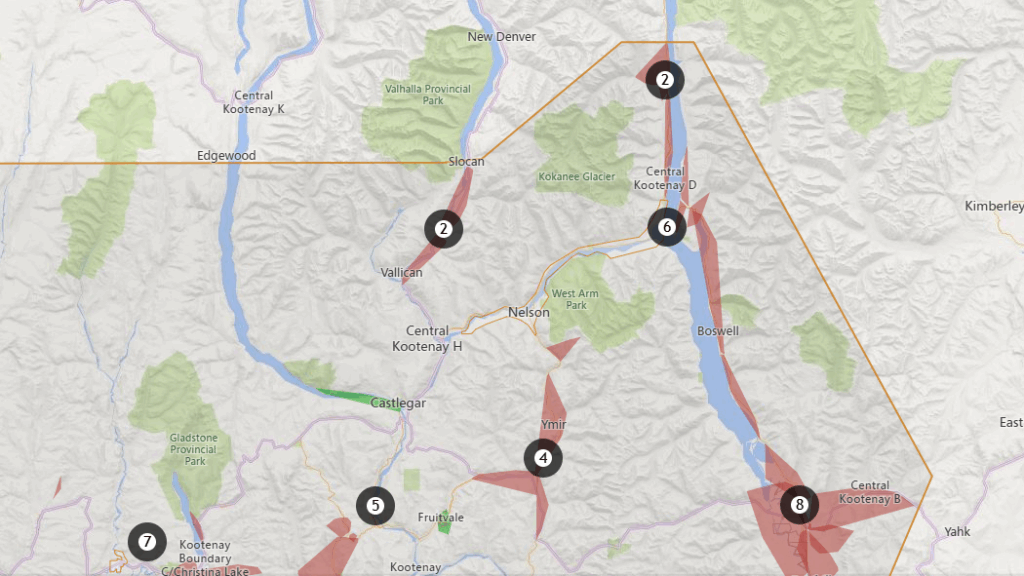 Winds knock out power throughout West Kootenay
