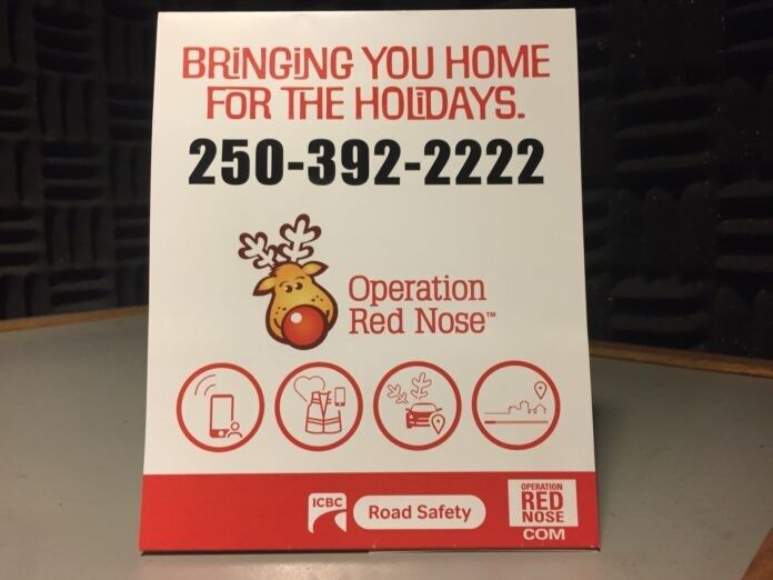 Last call before Christmas for safe rides home from Operation Red Nose Williams Lake