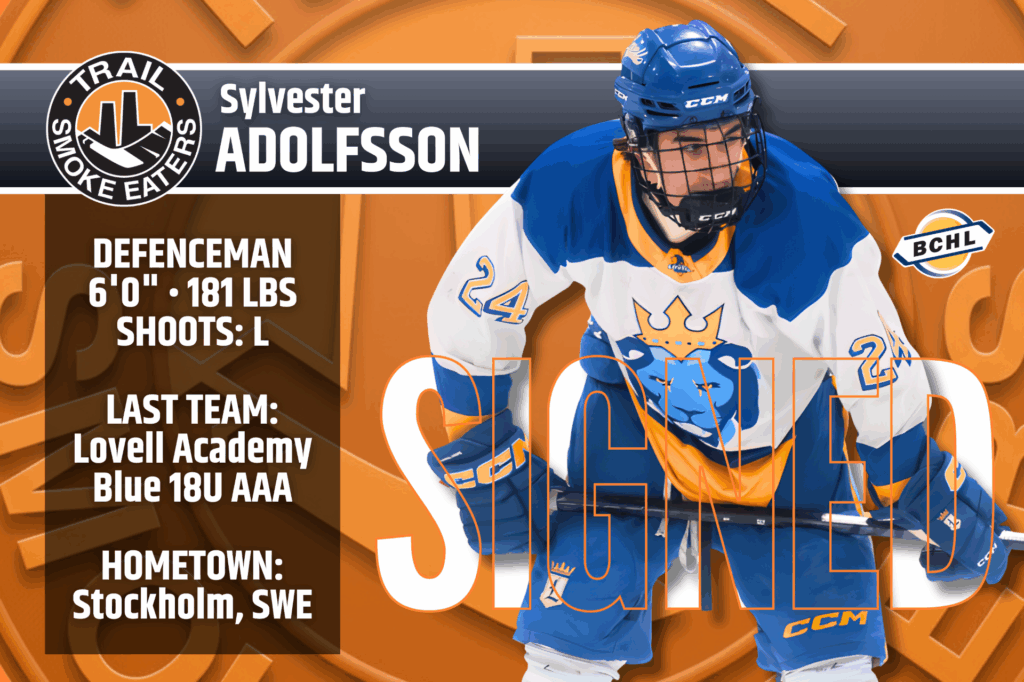 Smoke Eaters add Swedish defenceman